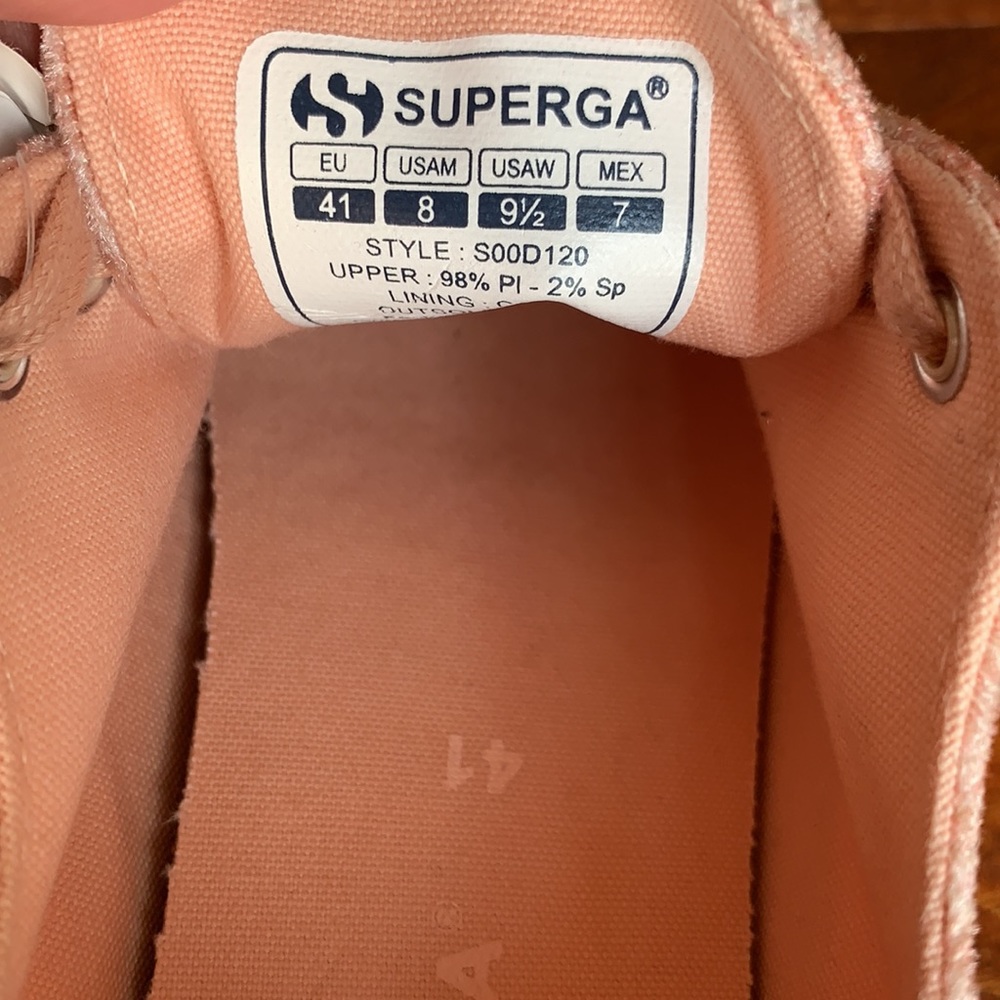 Superga Tie Dye Pink/Peach Velvet Sneakers Brand New in Box - Picture 9 of 16